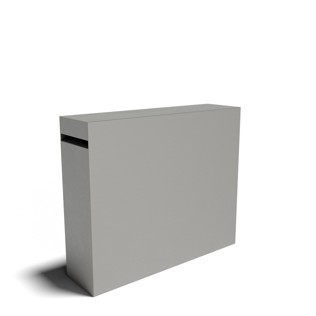 Amplio Parcel brievenbus in RAL9007TXT kleur. Duurzame en weerbestendige buitenbrievenbus van hoogwaardige kwaliteit, met modern ontwerp en ruime capaciteit voor brieven en pakketjes.