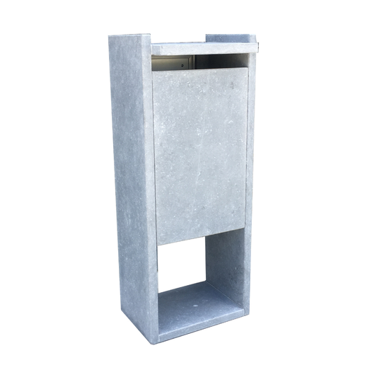 Everest Parcel Digital Lock BDXL brievenbus in blauwsteen. Duurzame en weerbestendige buitenbrievenbus van hoogwaardige kwaliteit, met modern ontwerp en ruime capaciteit voor brieven en pakketjes.